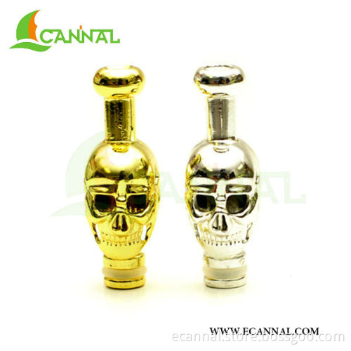Ecigs Silver/Gold Plated Skull Drip Tip (ECD04)
